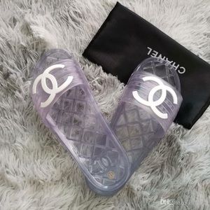 New Designer Inspired Clear Jelly Slides Sandals